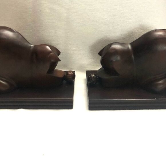Selamat designs mahogany wood cats bookends - Picture 9 of 14